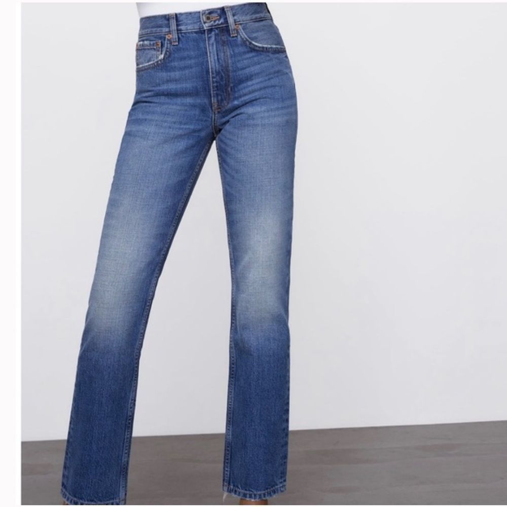 Zara high rise slim in indigo
